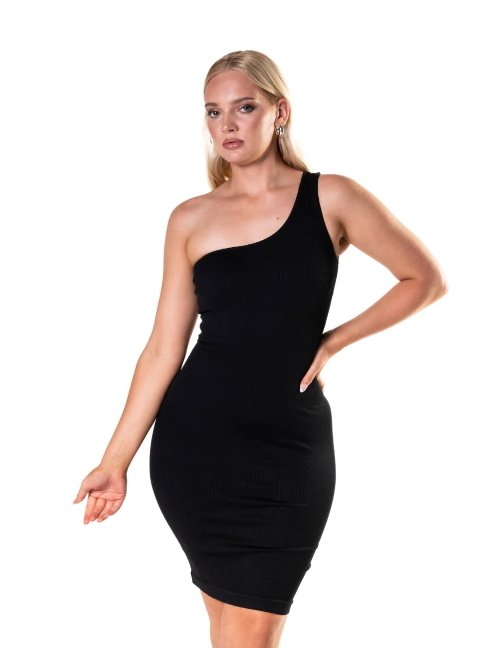 Shapewear-Minikleid mit einer Schulter