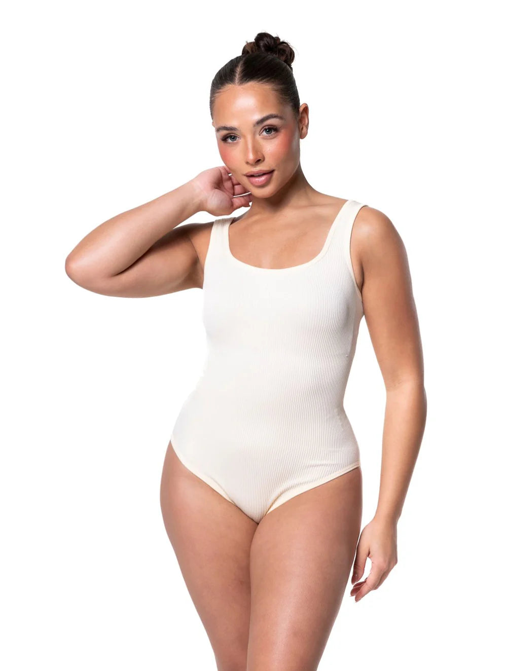 Figurbetonter, gerippter Shapewear-Body