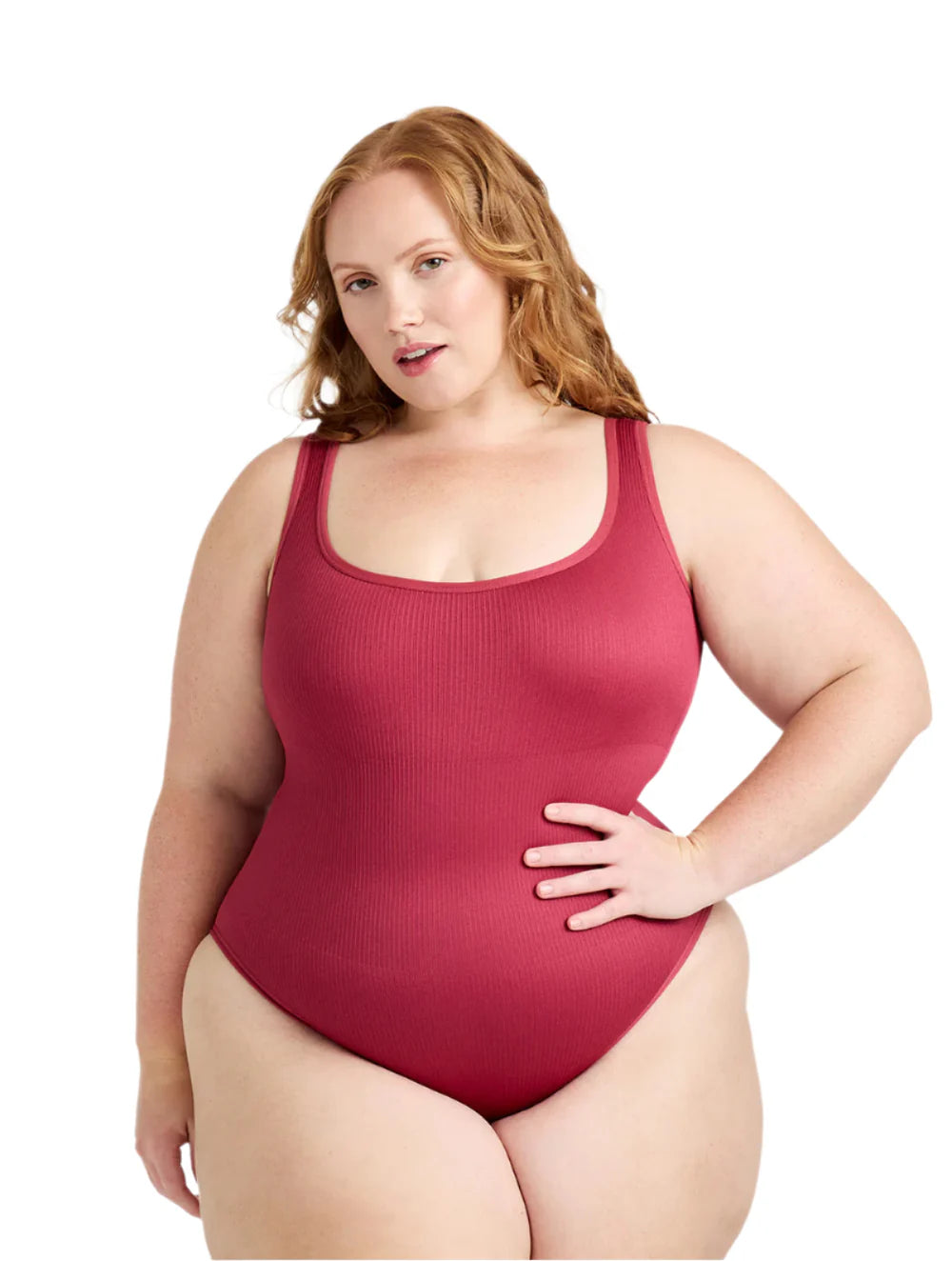 Figurbetonter, gerippter Shapewear-Body