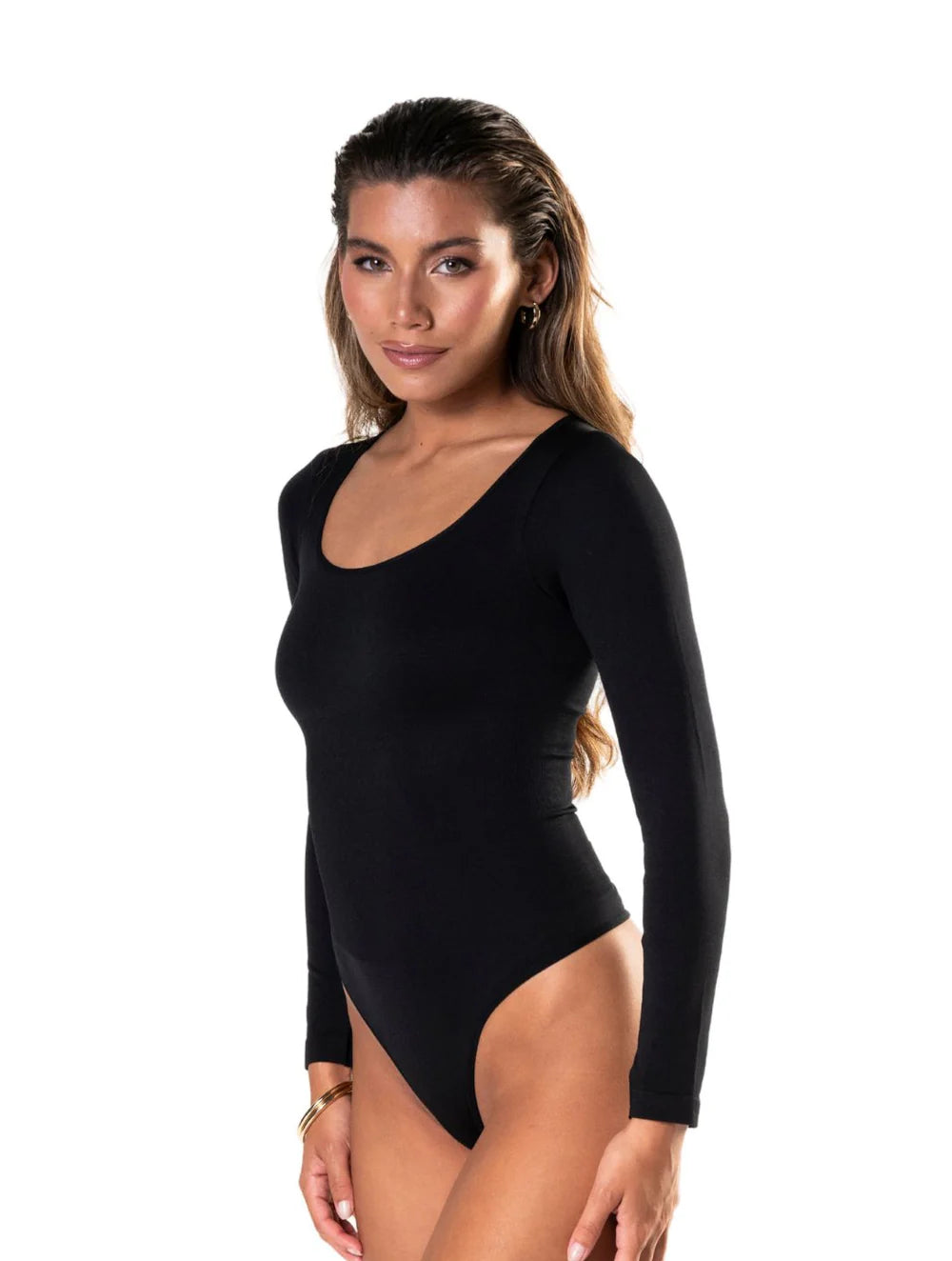 Langärmliger Tanga-Bodysuit