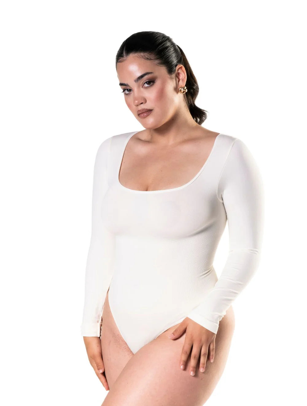 Langärmliger Tanga-Bodysuit