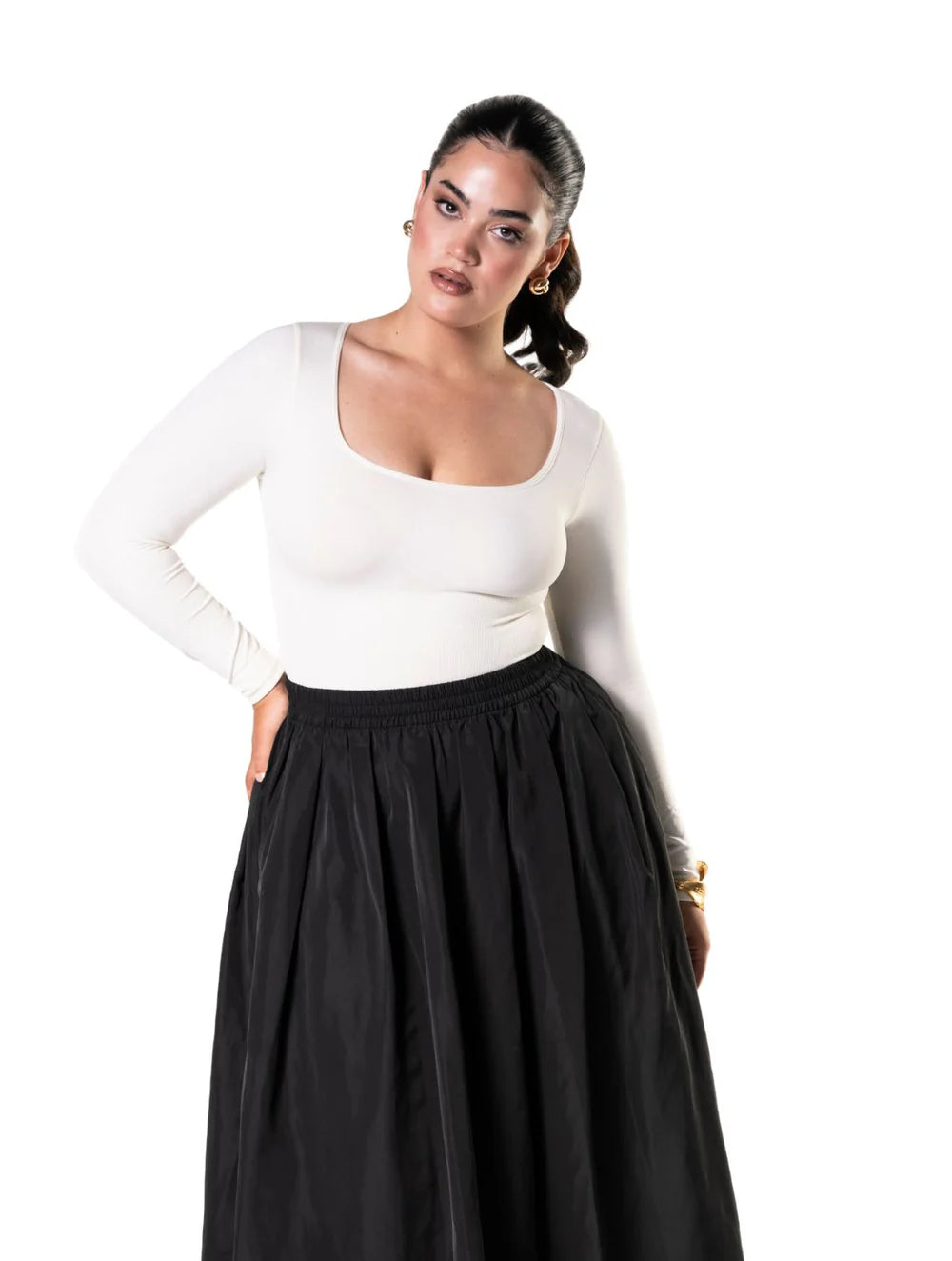 Langärmliger Tanga-Bodysuit