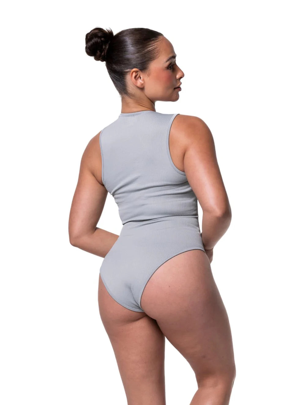 Gerippter Shapewear-Body mit Carré-Ausschnitt