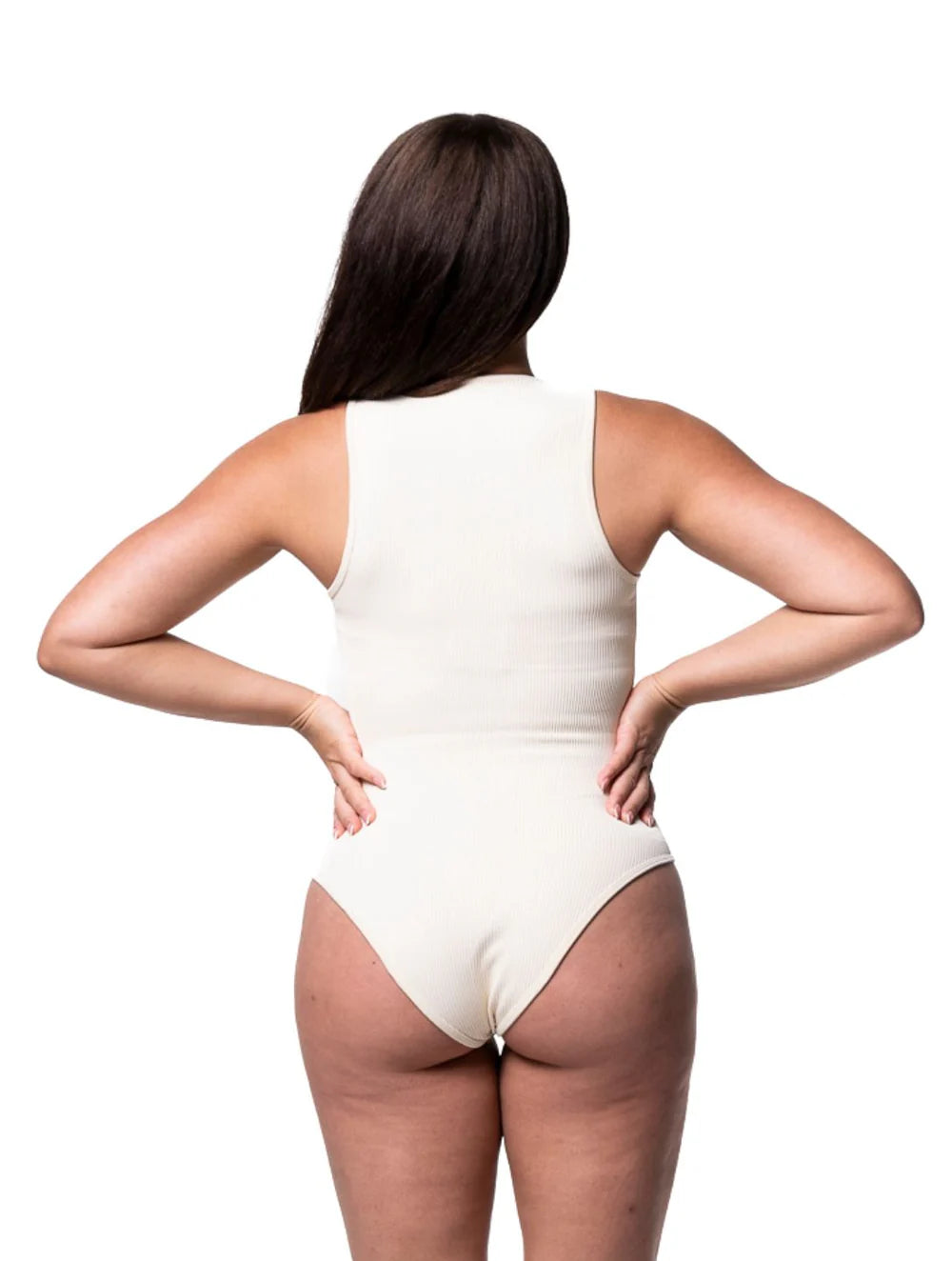 Gerippter Shapewear-Body mit Carré-Ausschnitt